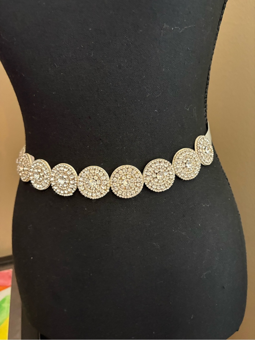 Pave Crystal Rhinestone Sash Belt - New - Picture 3 of 6
